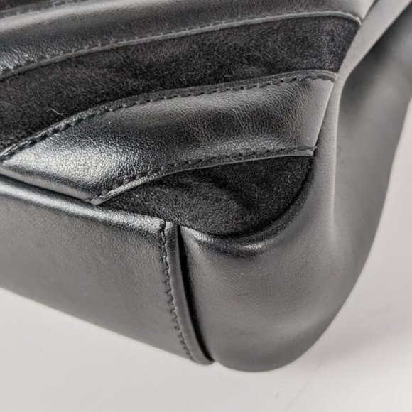 SOLDSaint Laurent Monogram College Medium Black Suede Leather Satchel - Picture 4 of 8